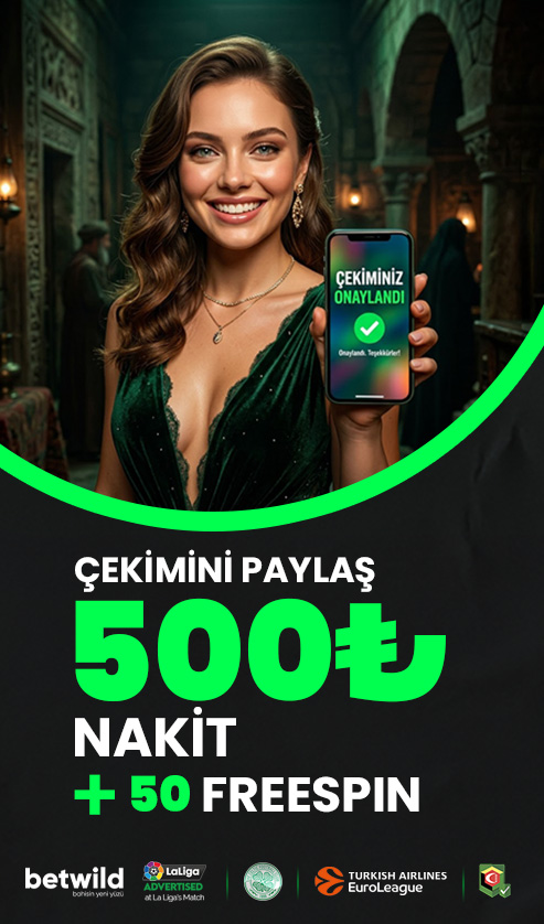 ÇEKİMİNİ PAYLAŞ 500 TL NAKİT + 50 FREESPİN!